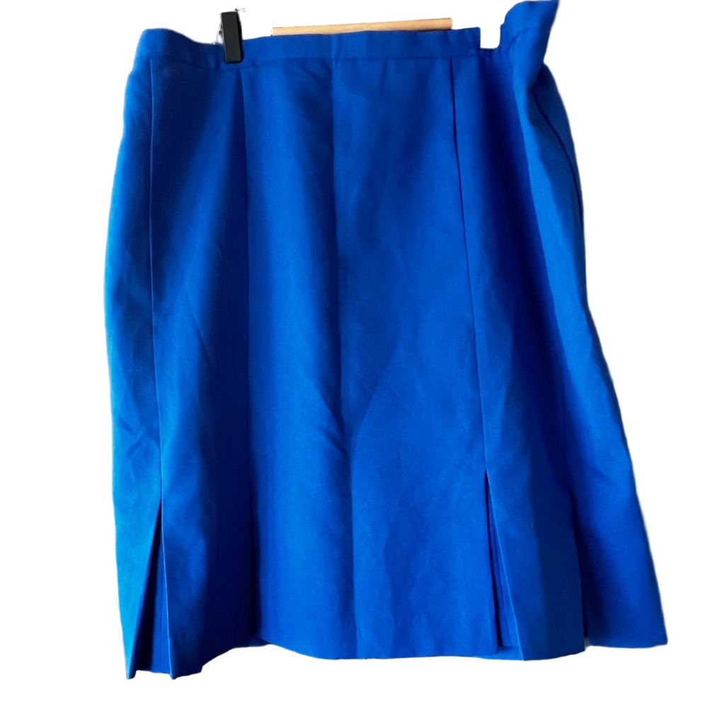 Vintage Wear Abouts Polyester Skirt Royal Blue Size 20